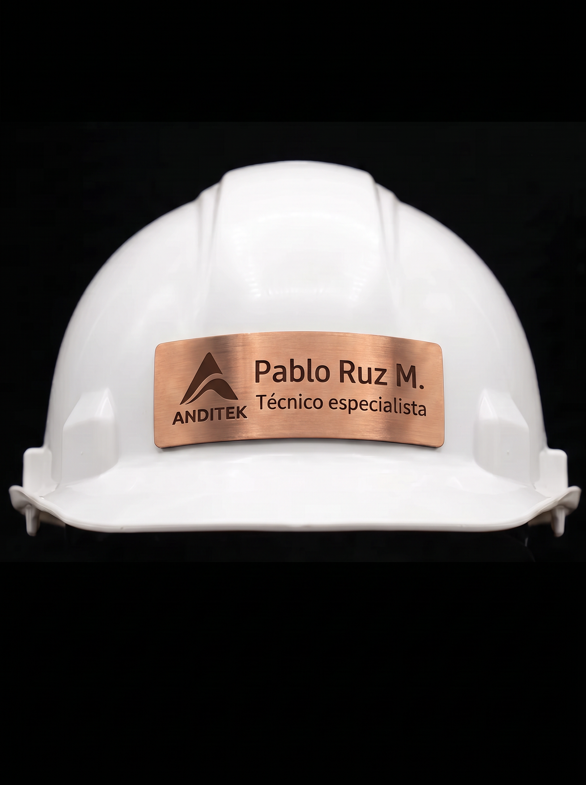 Placa para cascos Logo + textos