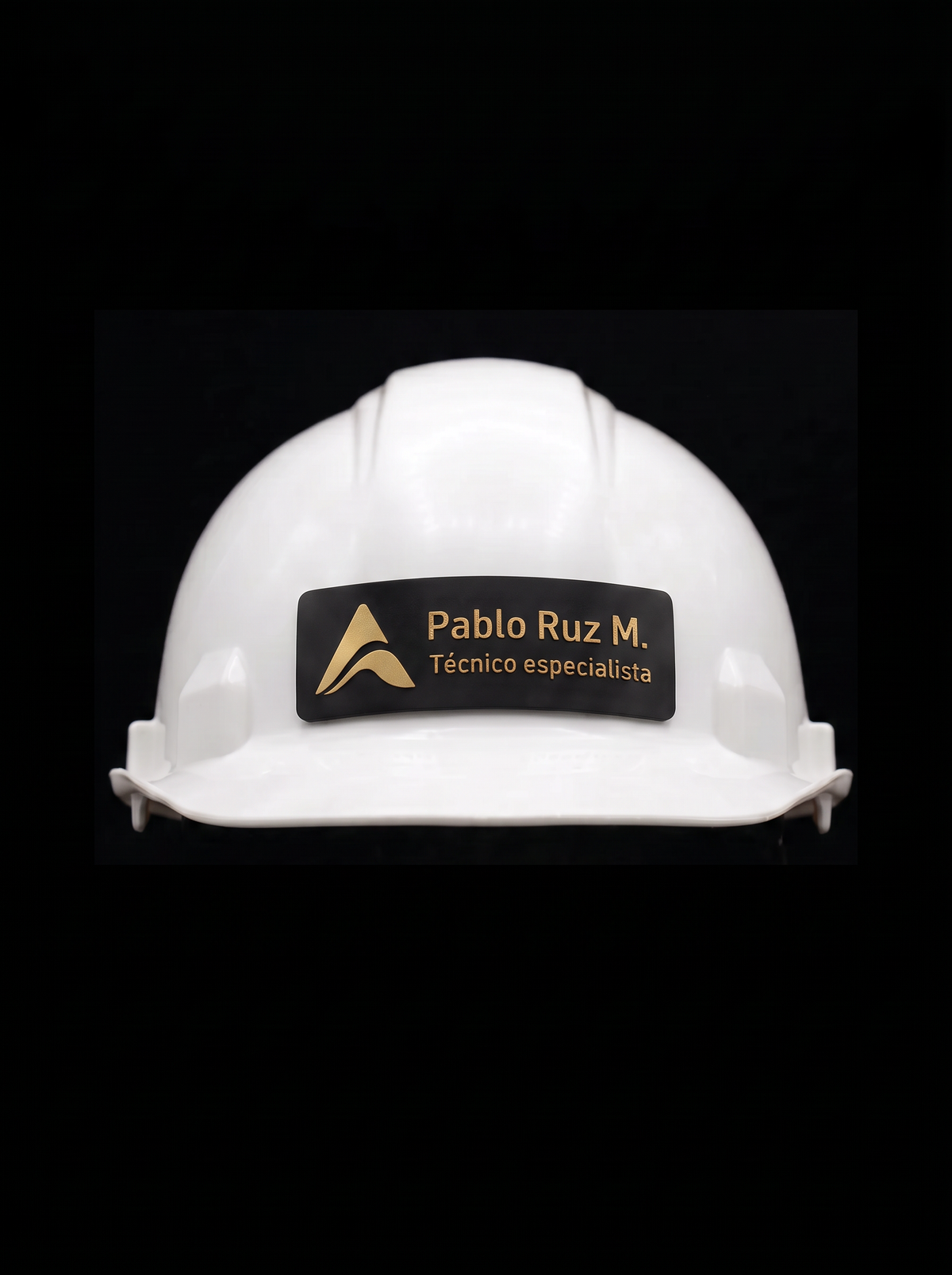 Placa para cascos Logo + textos