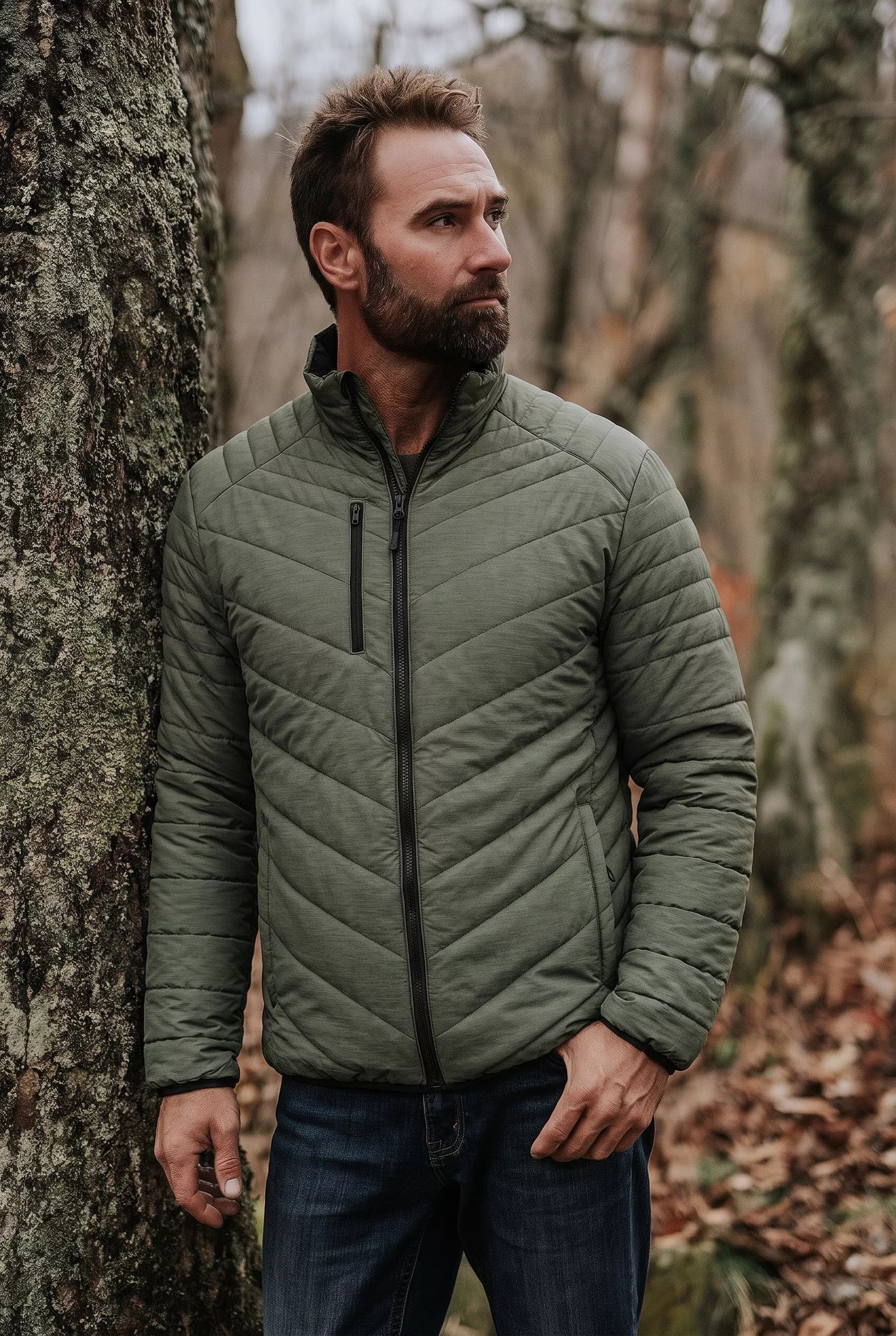 Parka Reversible Hombre Thinsulate™ Z-3000 – Negro/Verde para Trabajo y Outdoor Chile