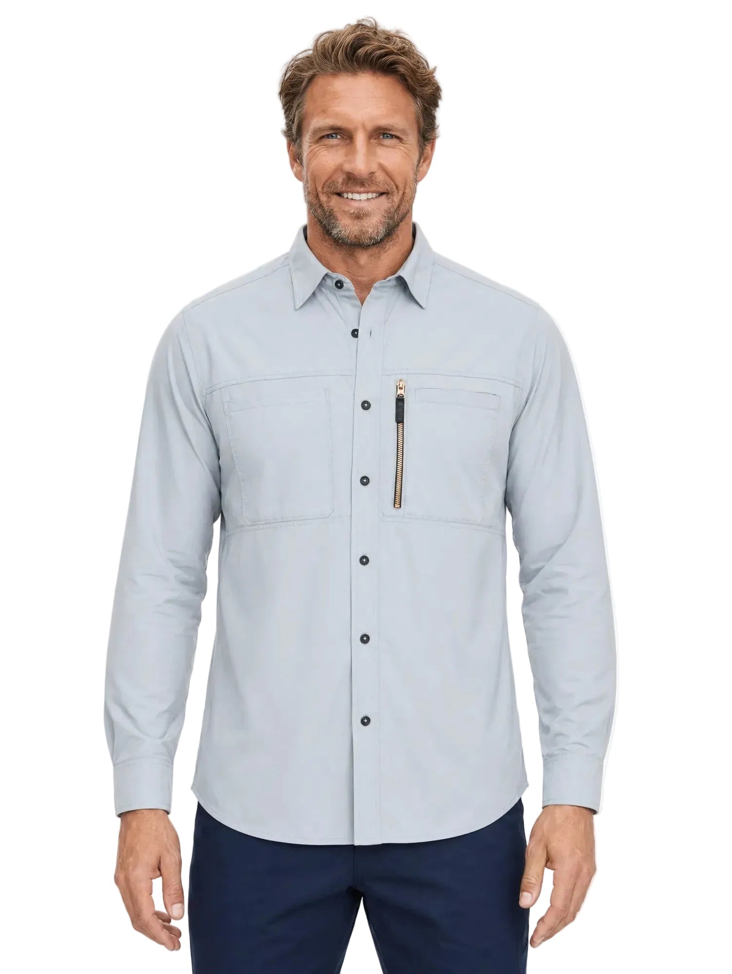 Camisa Técnica Antiácida Hombre Oxwear Kiruna – UPF 50+ Zonas Ventilación Slim Fit Chile - Anditek