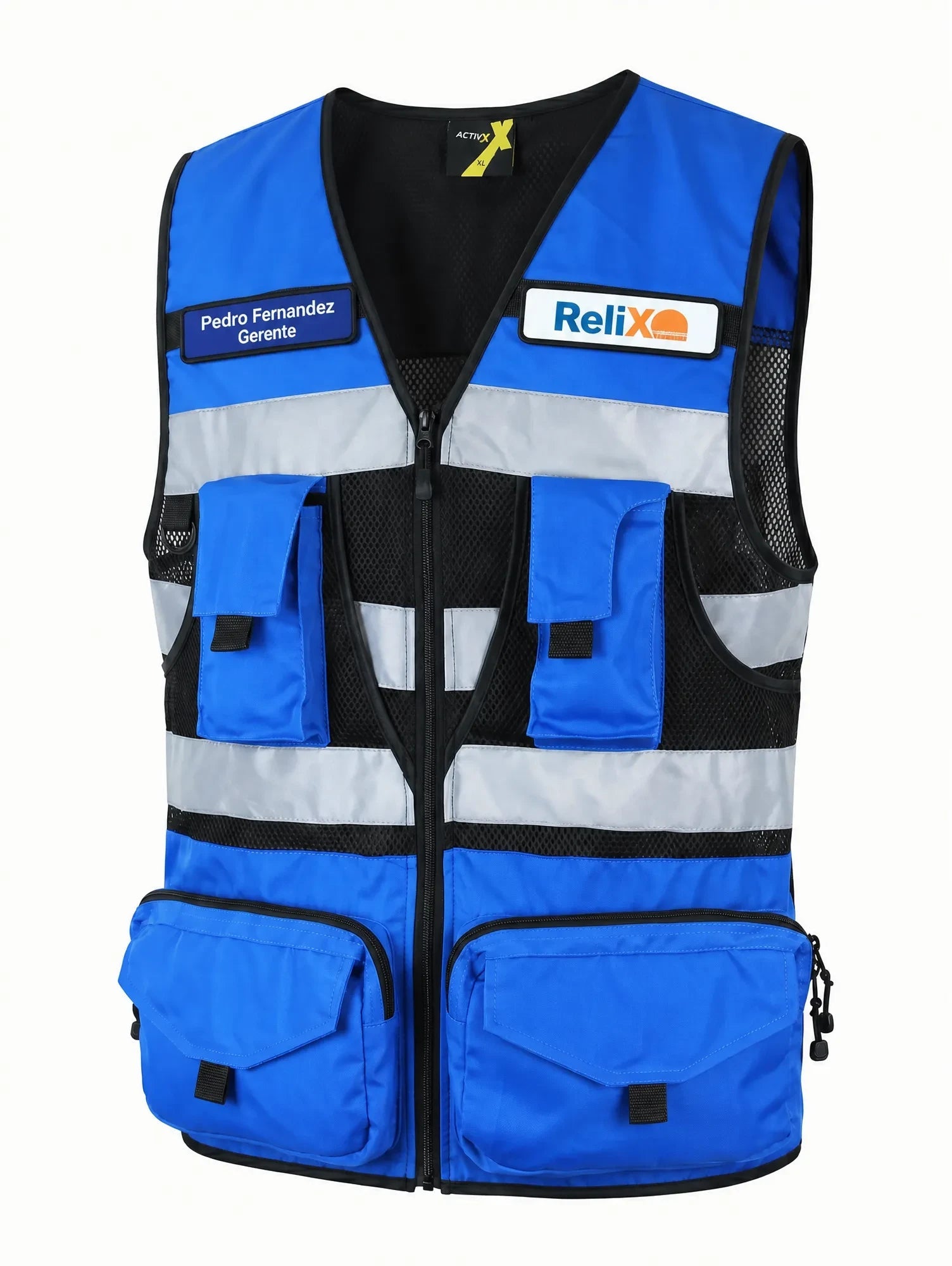Chaleco Geólogo Azul Activex® – Alta Visibilidad EN 20471 Reflectantes 3M™ Chile - Anditek