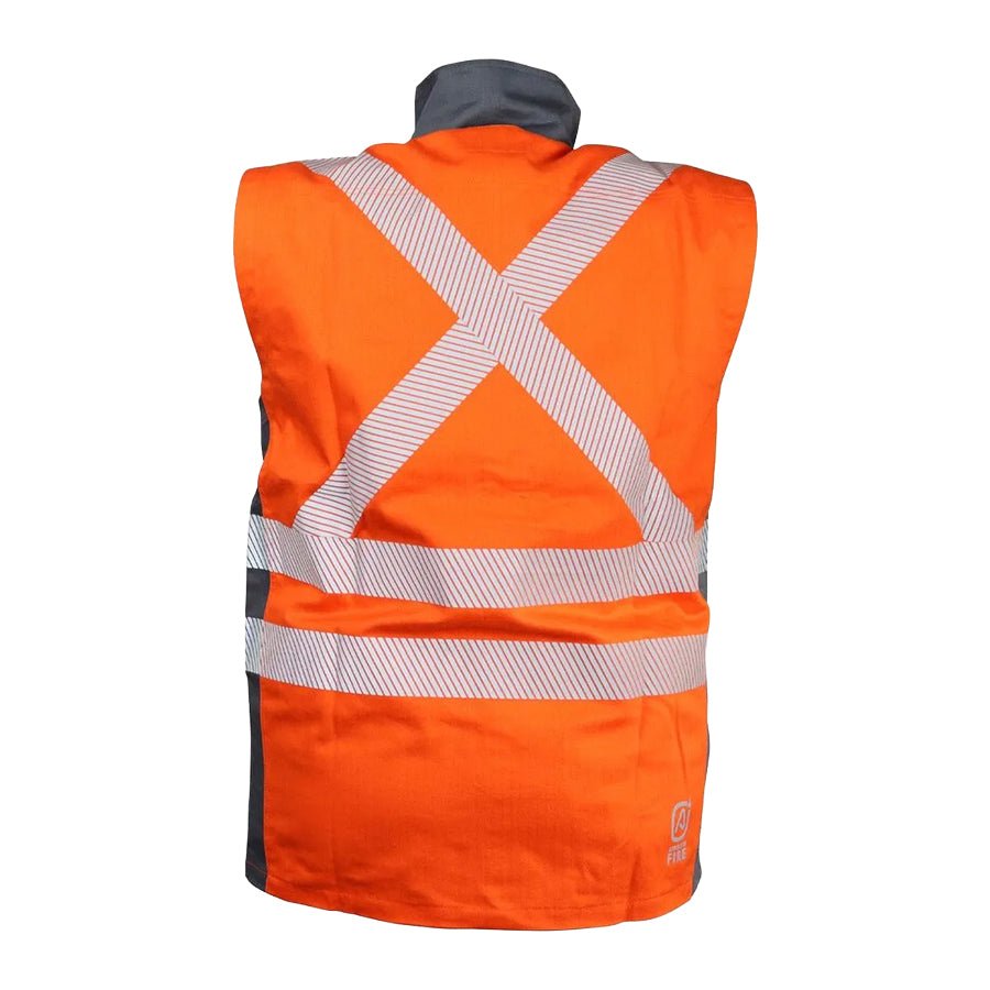 Chaleco Geólogo Ignífugo NFPA + 13034 Naranja - Gris - Anditek