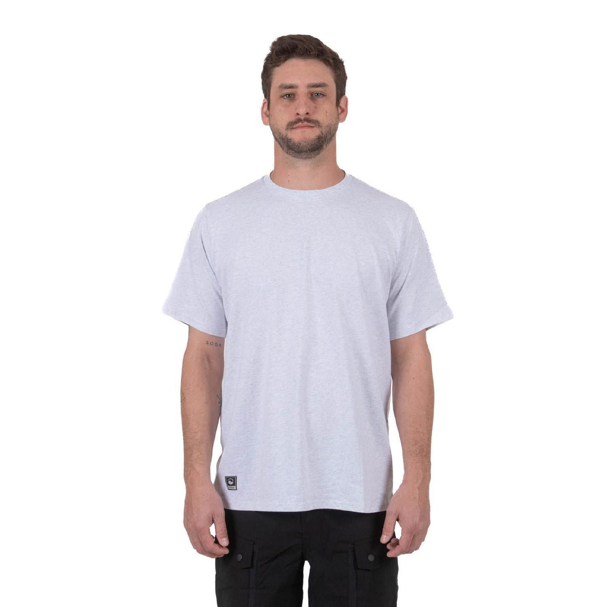 Polera Boletus Loyo detalle del estampado discharge