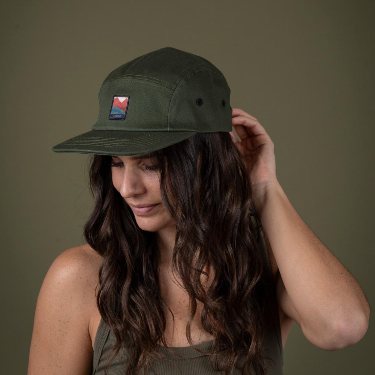 Jockey Wave five panel de algodón verde, Lhotse