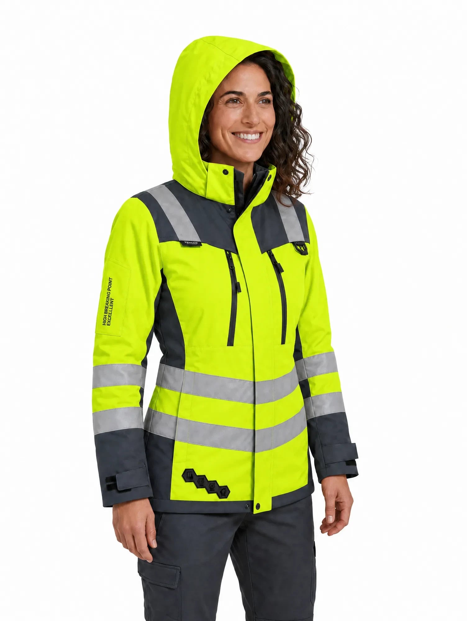 Parka Peregrin Orbital Mujer High Vis Naranjo / Amarillo – Impermeable Térmica EN 343 Clase 3:2