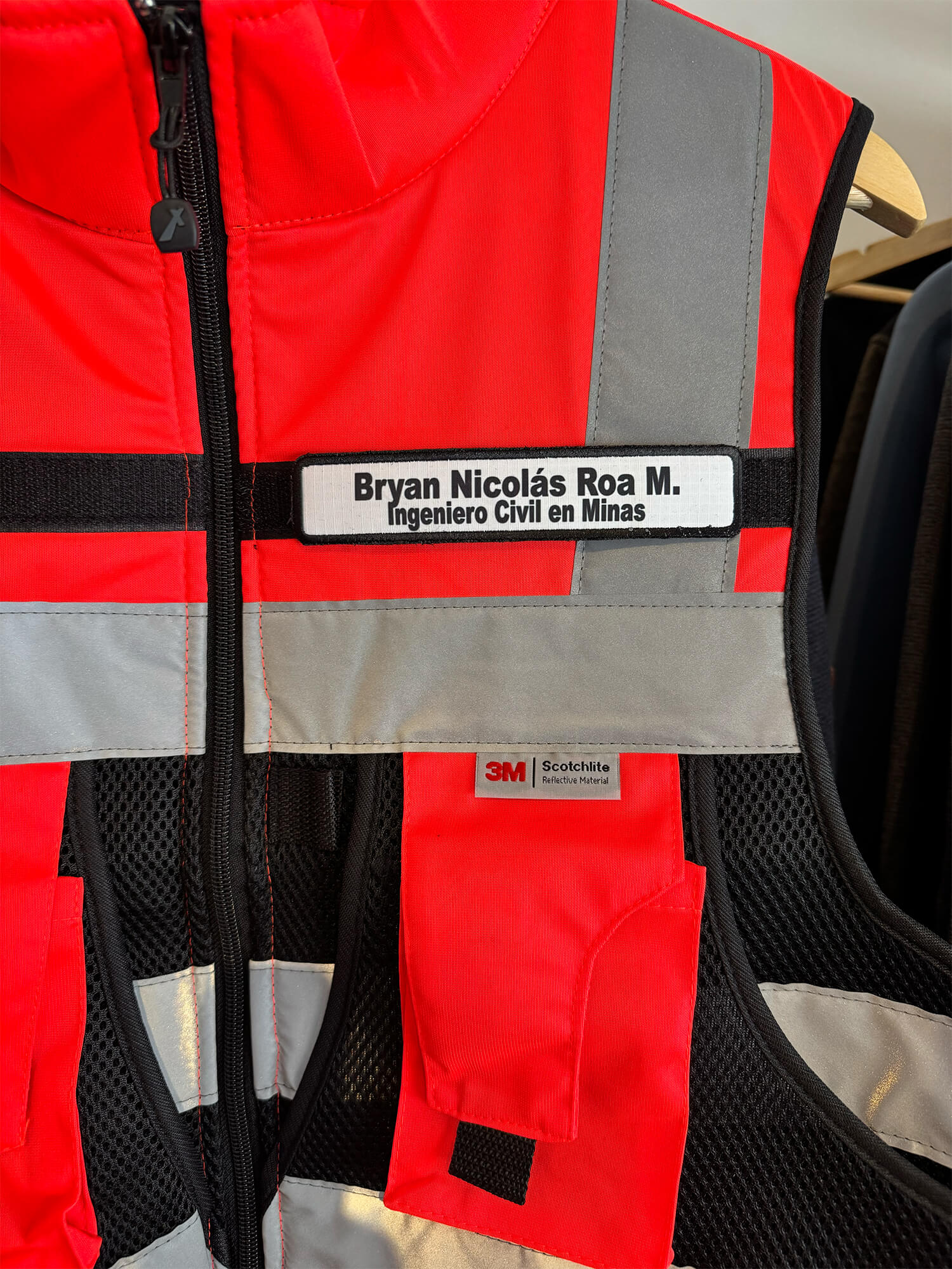Parche GANCHO de Identificación Anditek con Texto Personalizado – Impresión Full Color con Velcro Gancho/Macho para Chalecos y Uniformes de Trabajo Chile