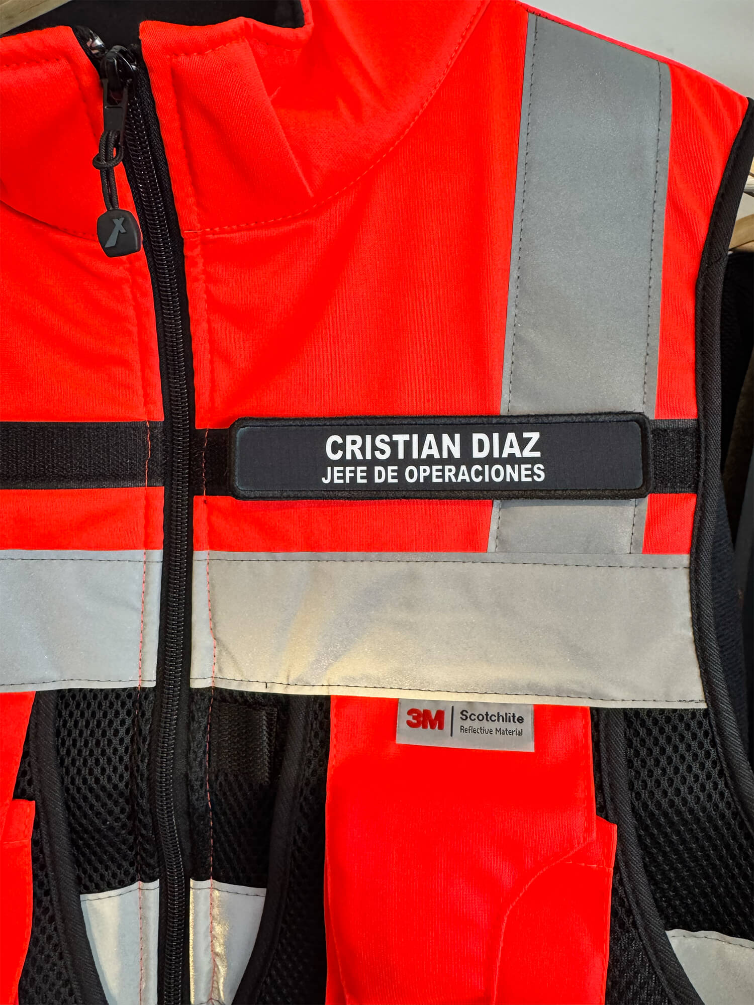 Parche GANCHO de Identificación Anditek con Texto Personalizado – Impresión Full Color con Velcro Gancho/Macho para Chalecos y Uniformes de Trabajo Chile