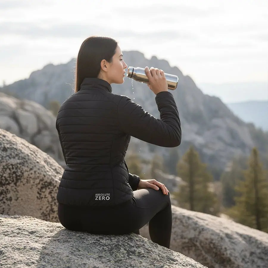 Parka Reversible Thinsulate Mujer Z - 3100 Negro/Malva - Anditek