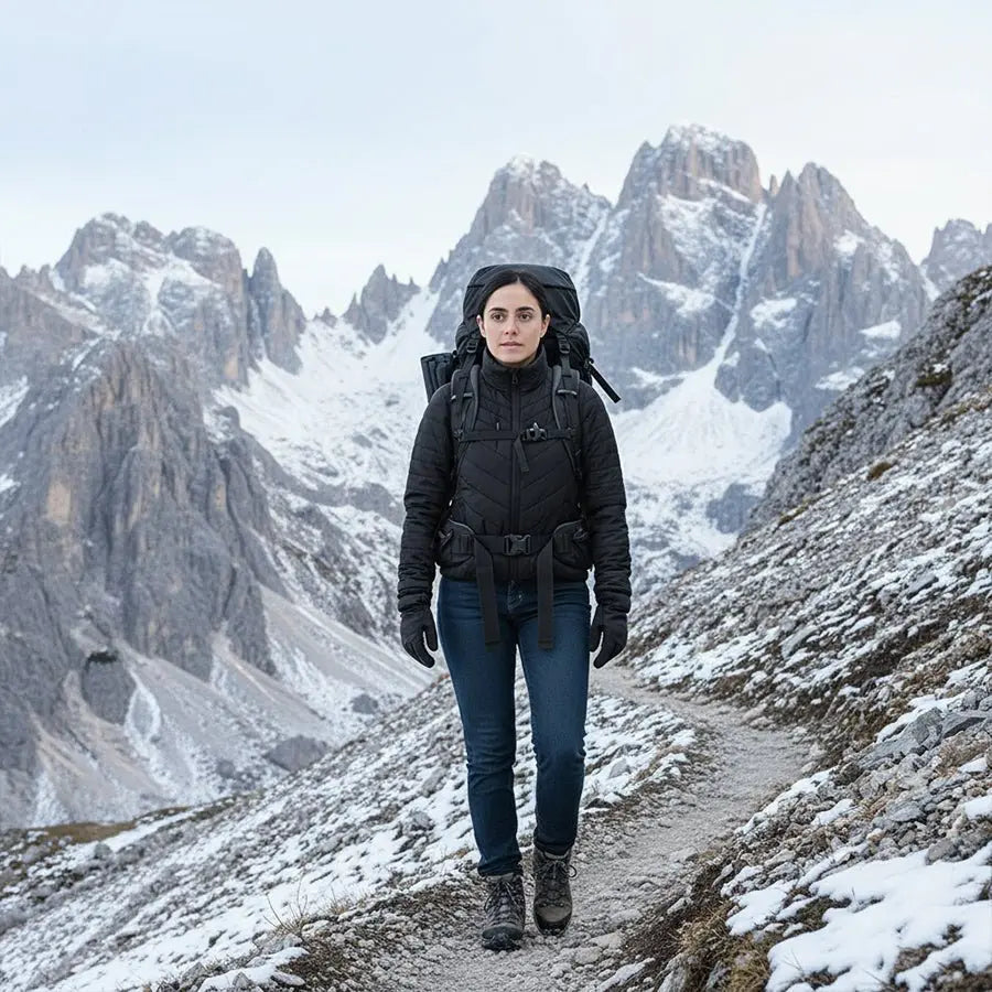 Parka Reversible Thinsulate Mujer Z - 3100 Negro/Malva - Anditek