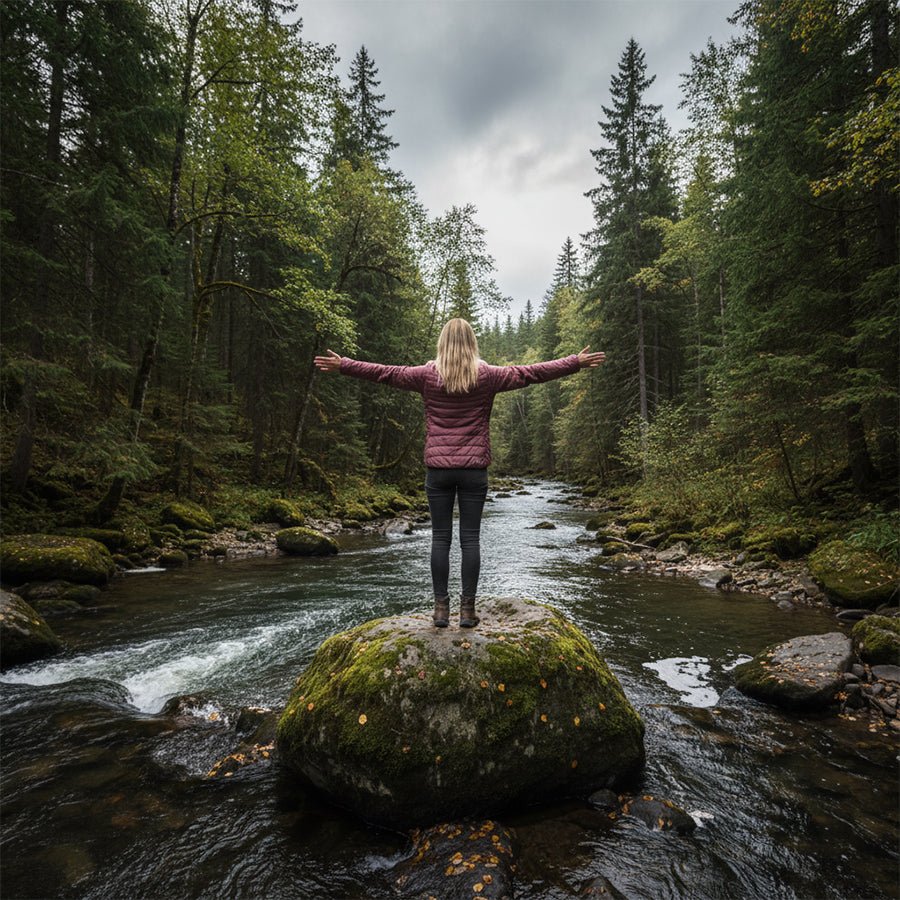 Parka Reversible Thinsulate Mujer Z - 3100 Negro/Malva - Anditek