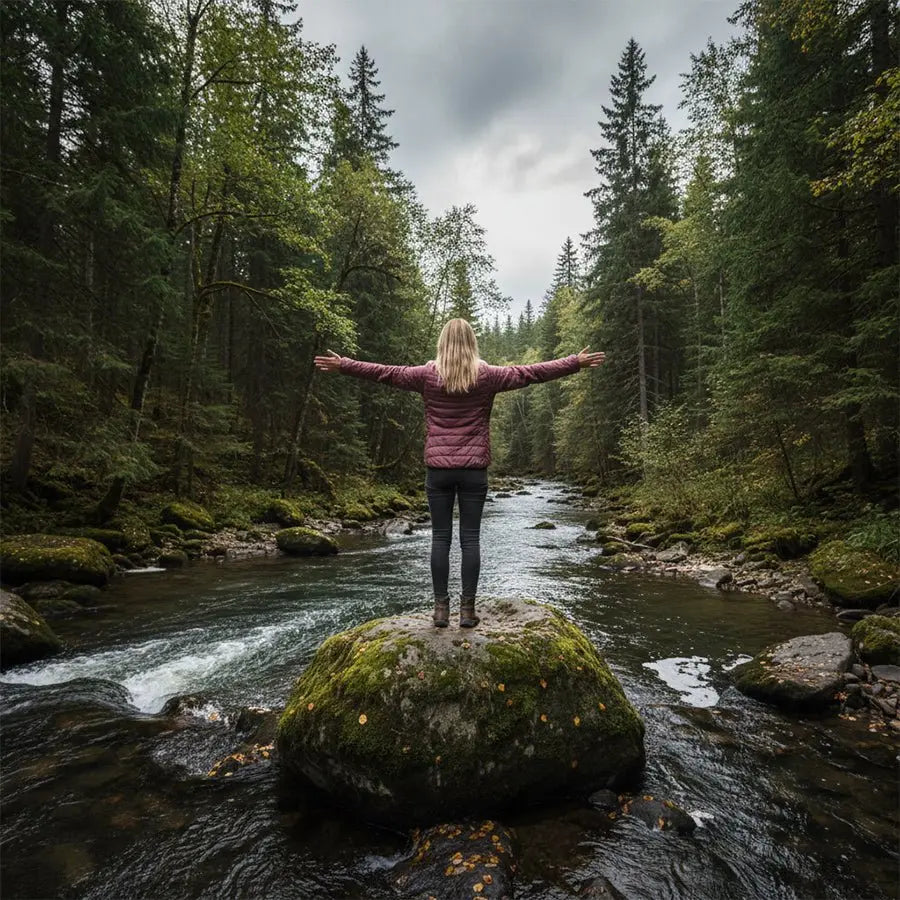 Parka Reversible Thinsulate Mujer Z - 3100 Negro/Malva - Anditek