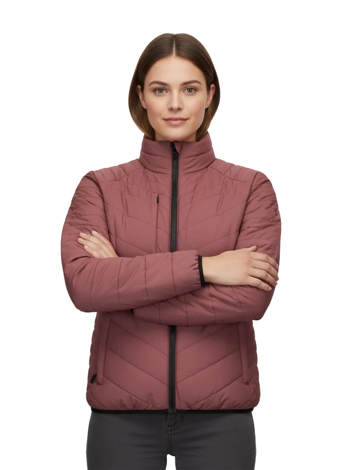 Parka Reversible Thinsulate Mujer Z - 3100 Negro/Malva - Anditek