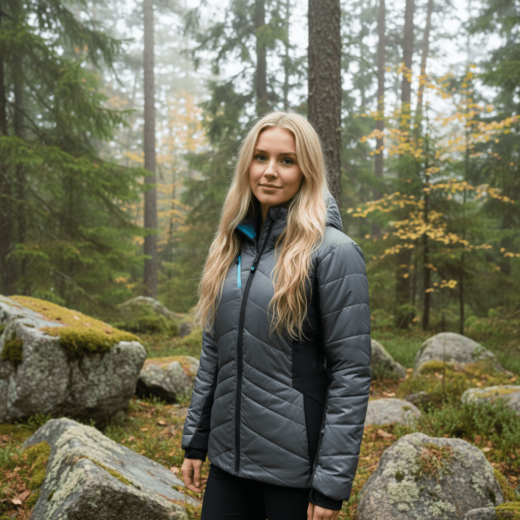 Parka Thinsulate Mujer Z - 9100 Gris/Negro – Ultraligera, Impermeable y Térmica - Anditek