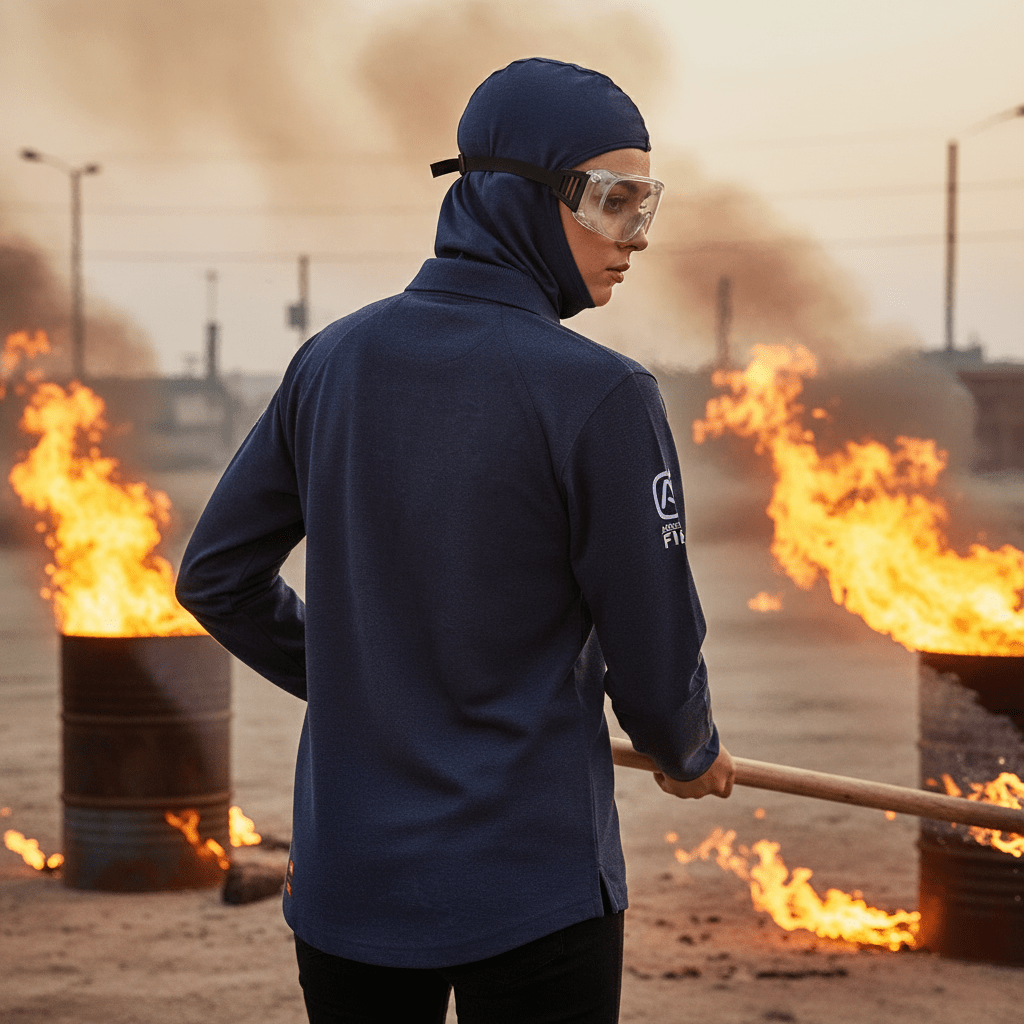 Polera Ignífuga Absolute Fire Mujer NFPA Azul - Anditek
