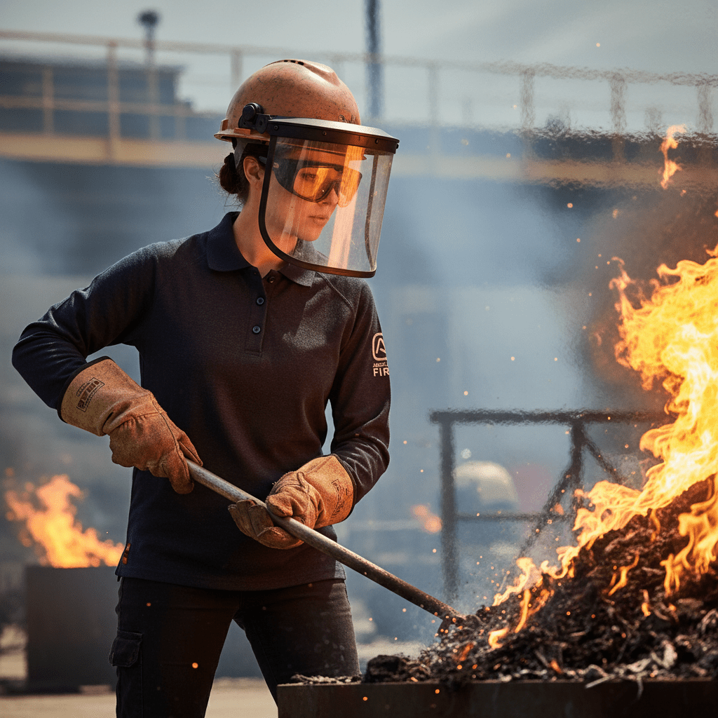 Polera Ignífuga Absolute Fire Mujer NFPA Azul - Anditek