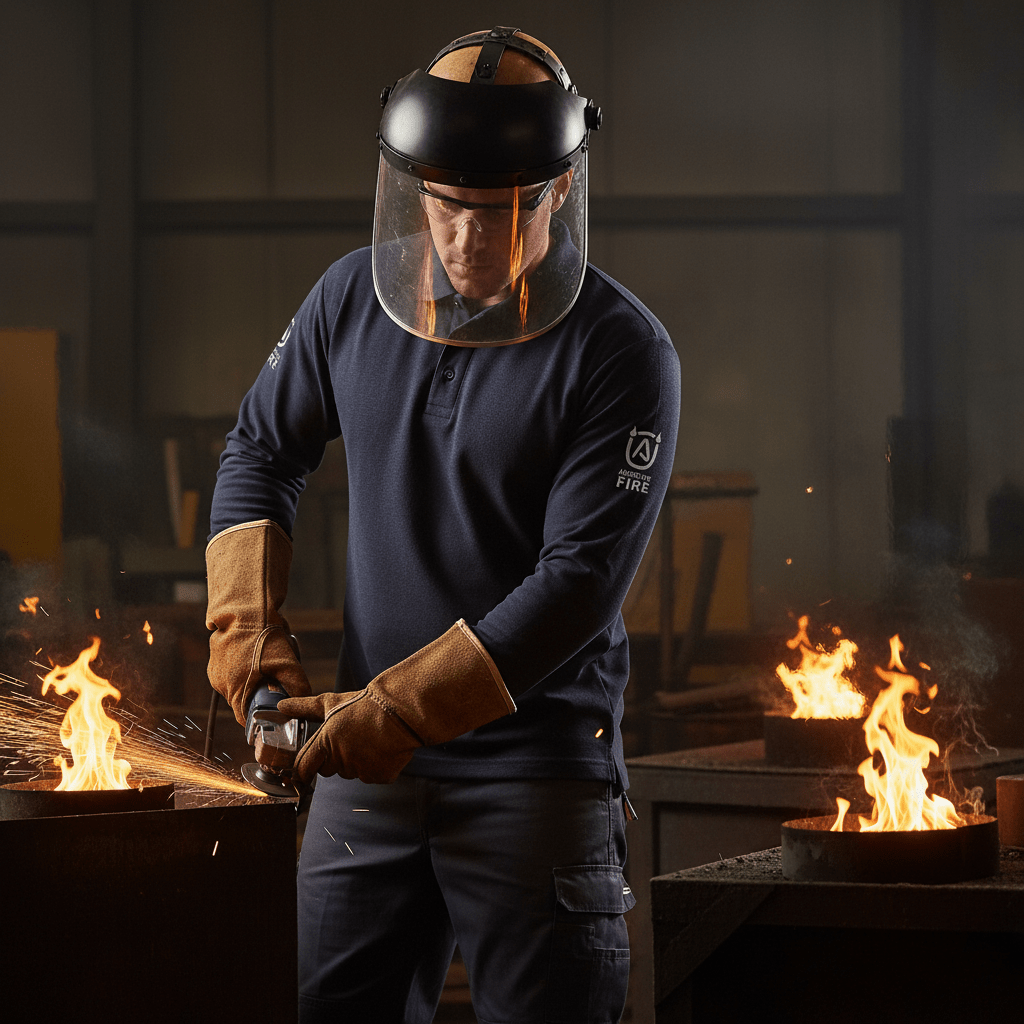 Polera Ignífuga Absolute Fire NFPA Azul - Anditek