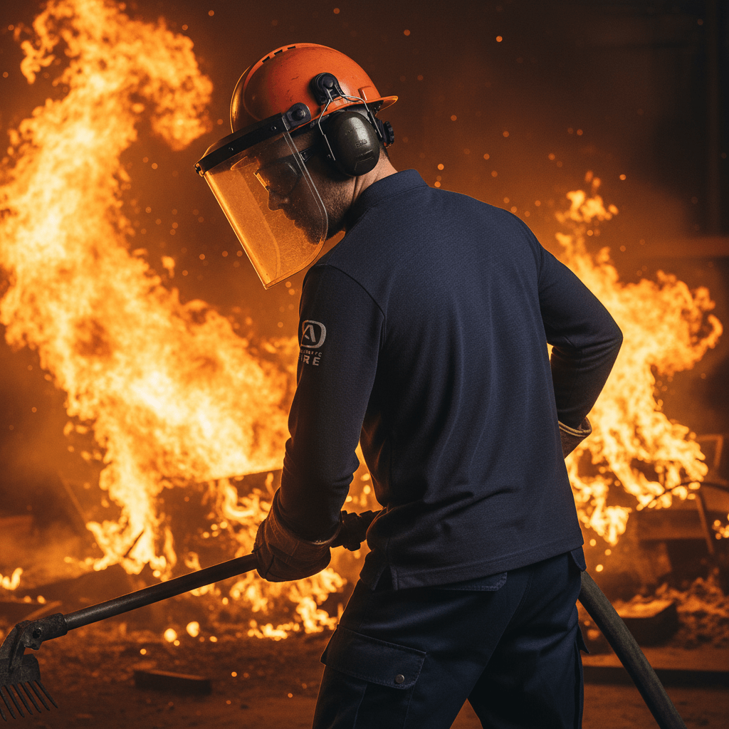 Polera Ignífuga Absolute Fire NFPA Azul - Anditek