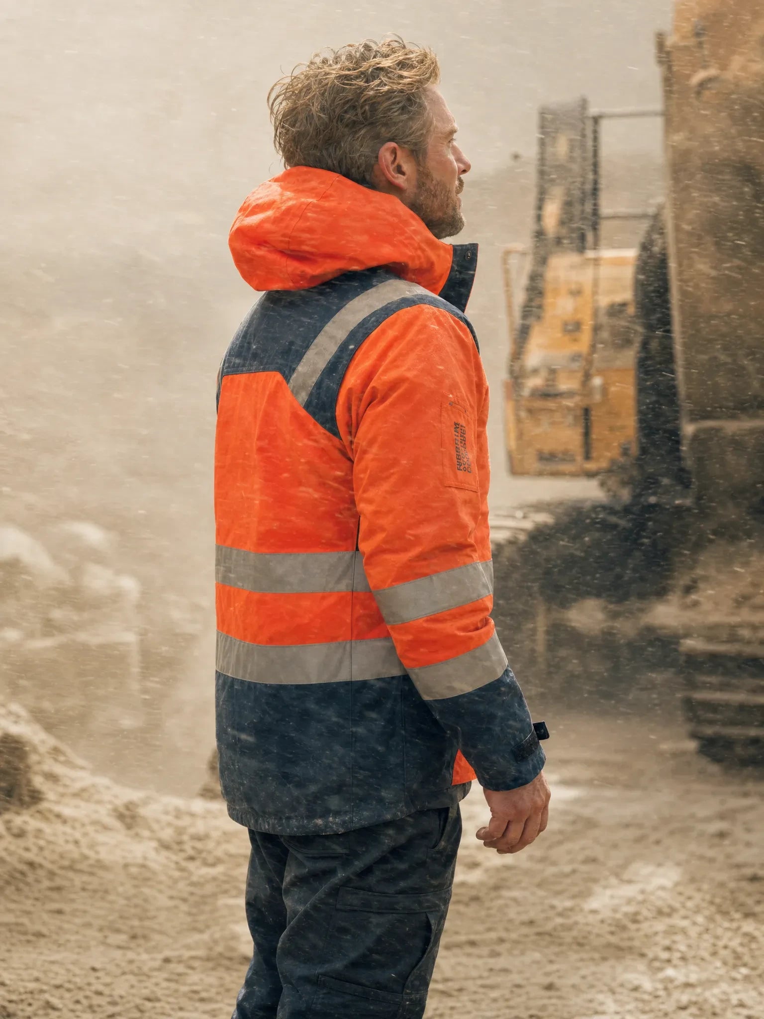 Parka Peregrin Orbital Hombre High Vis Naranjo y Amarillo – Impermeable Térmica EN 343 Clase 3:2