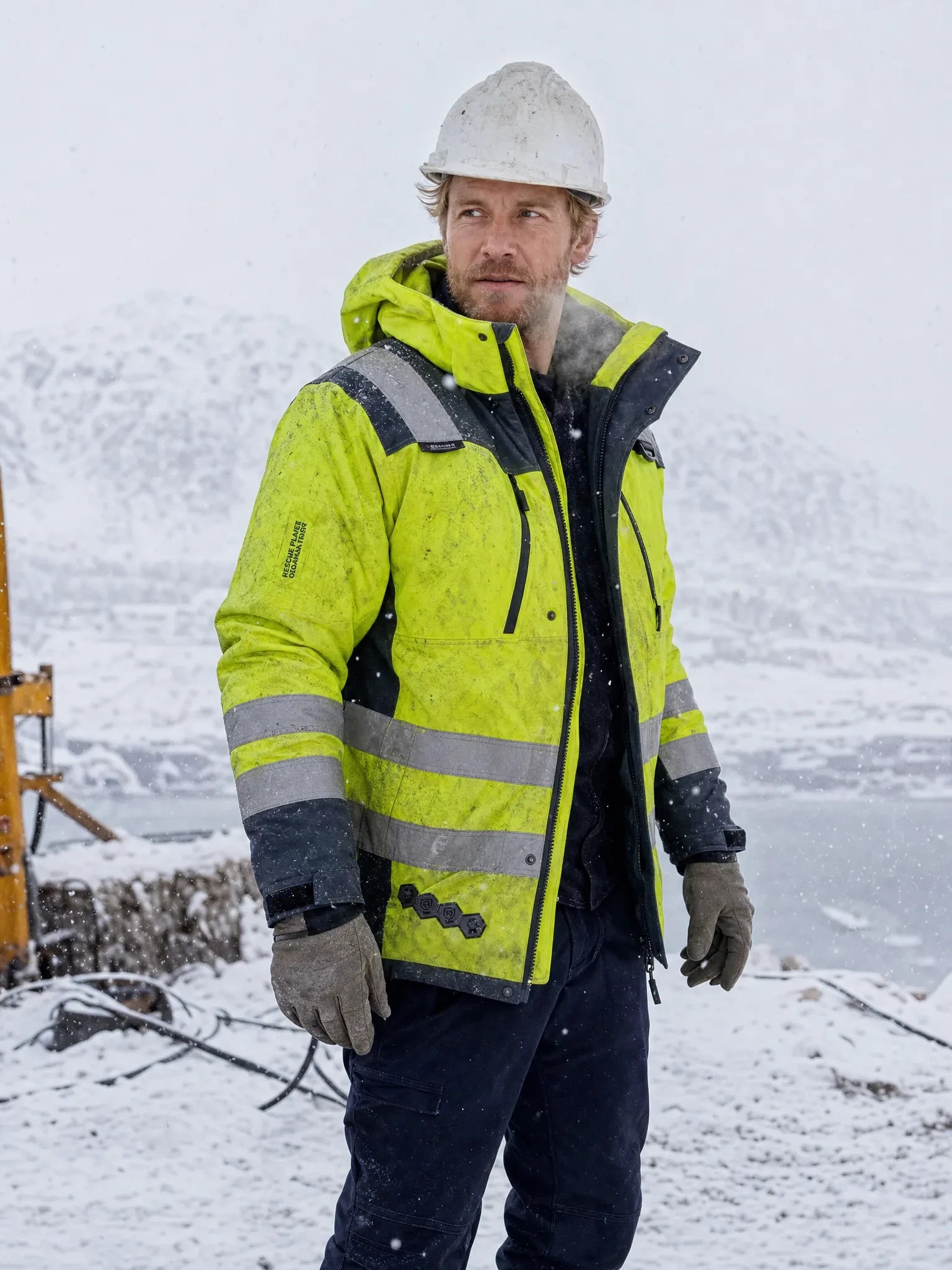 Parka Peregrin Orbital Hombre High Vis Naranjo y Amarillo – Impermeable Térmica EN 343 Clase 3:2