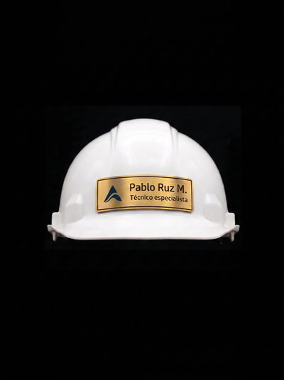 Placa para cascos Logo + textos