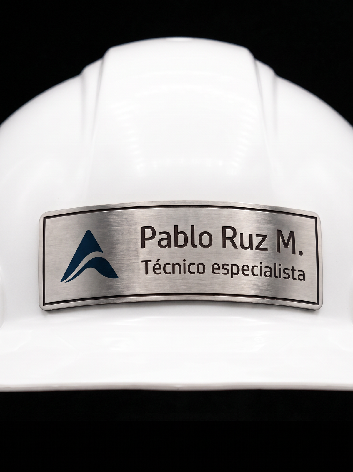 Placa para cascos Logo + textos