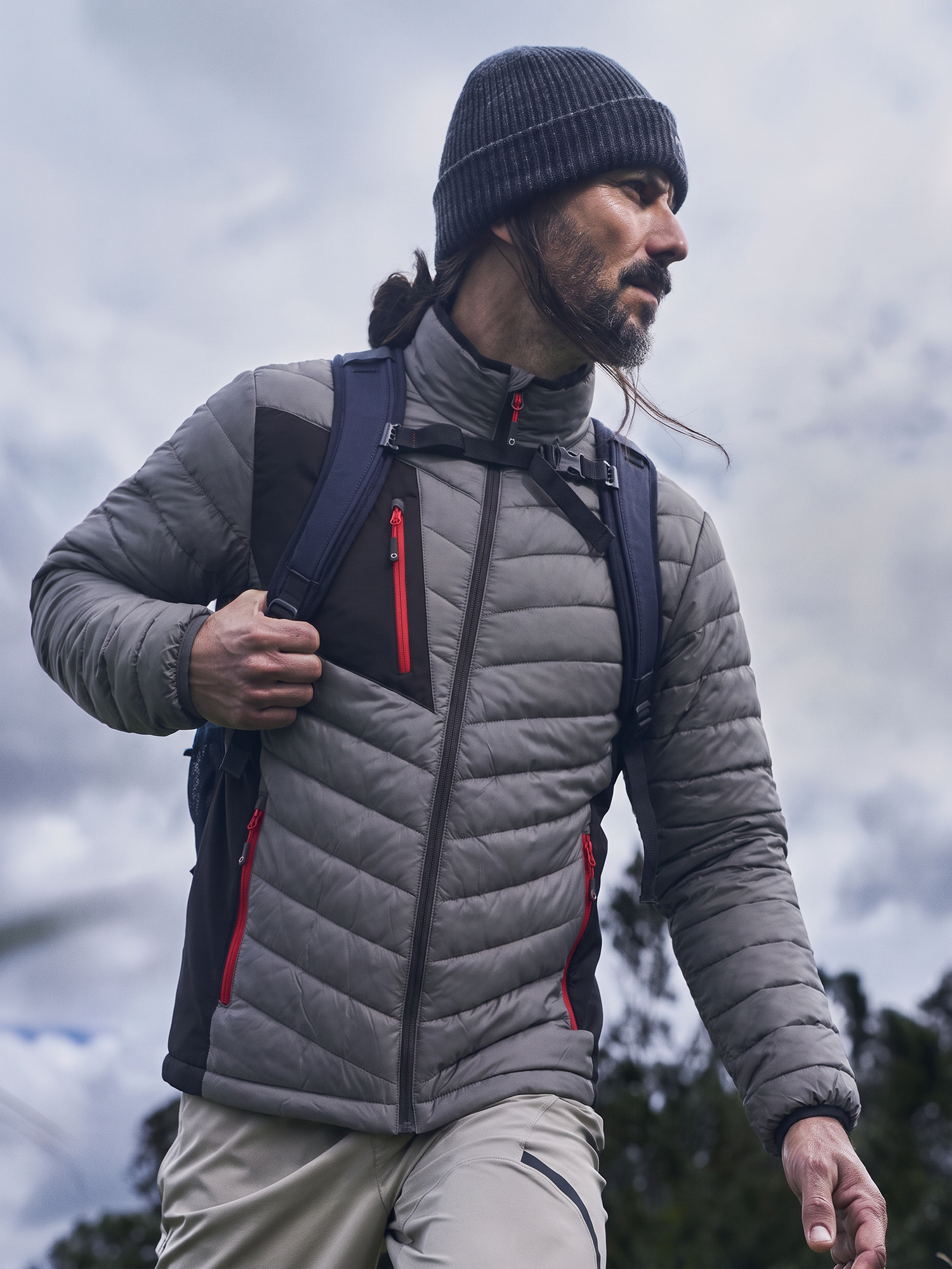 Parka Térmica Hombre Absolute Zero Thinsulate Gris/Negro Z-10000