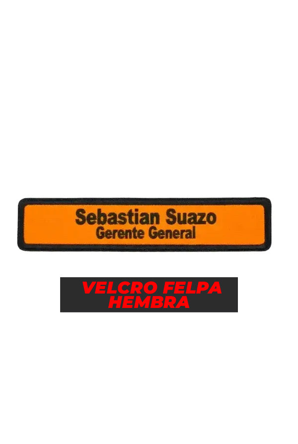 Parche FELPA de Identificación Anditek con Texto Personalizado – Impresión Digital Full Color con Velcro para Chalecos y Uniformes de Trabajo Chile