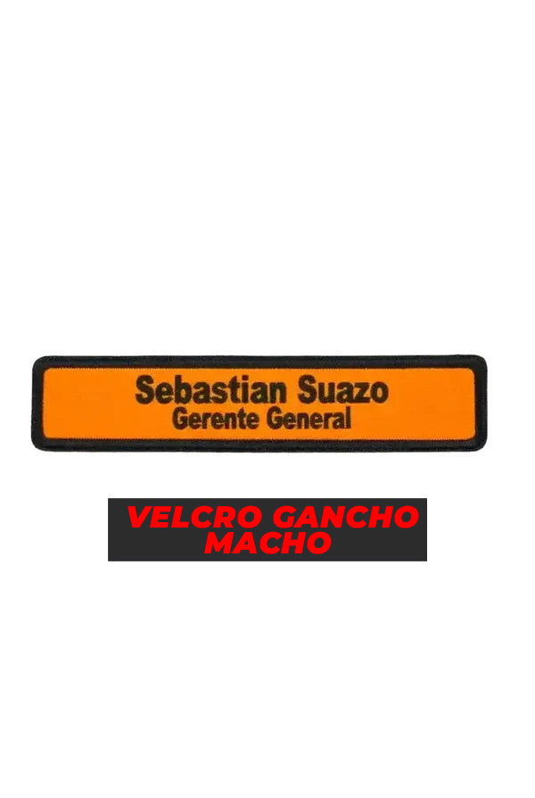 Parche GANCHO de Identificación Anditek con Texto Personalizado – Impresión Full Color con Velcro Gancho/Macho para Chalecos y Uniformes de Trabajo Chile