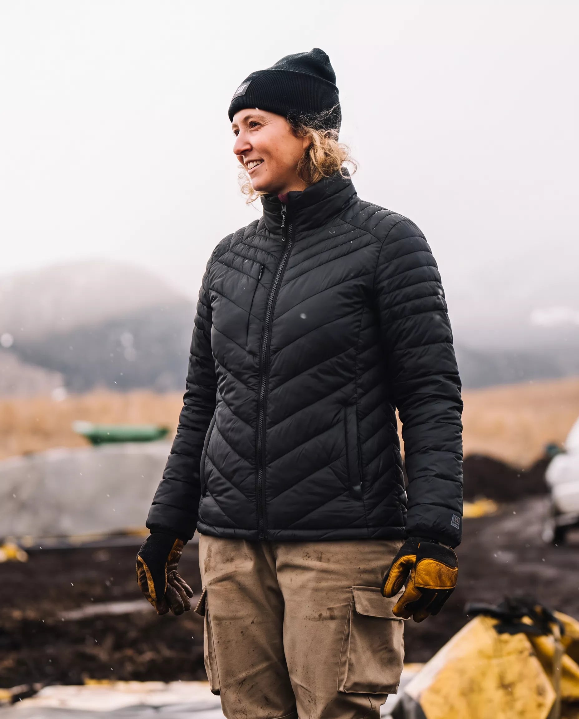 Parka Reversible Mujer Absolute Zero Z-3100 – Thinsulate™ + Nylon Reciclado, Dos Looks en Una Prenda | Negro y Malva