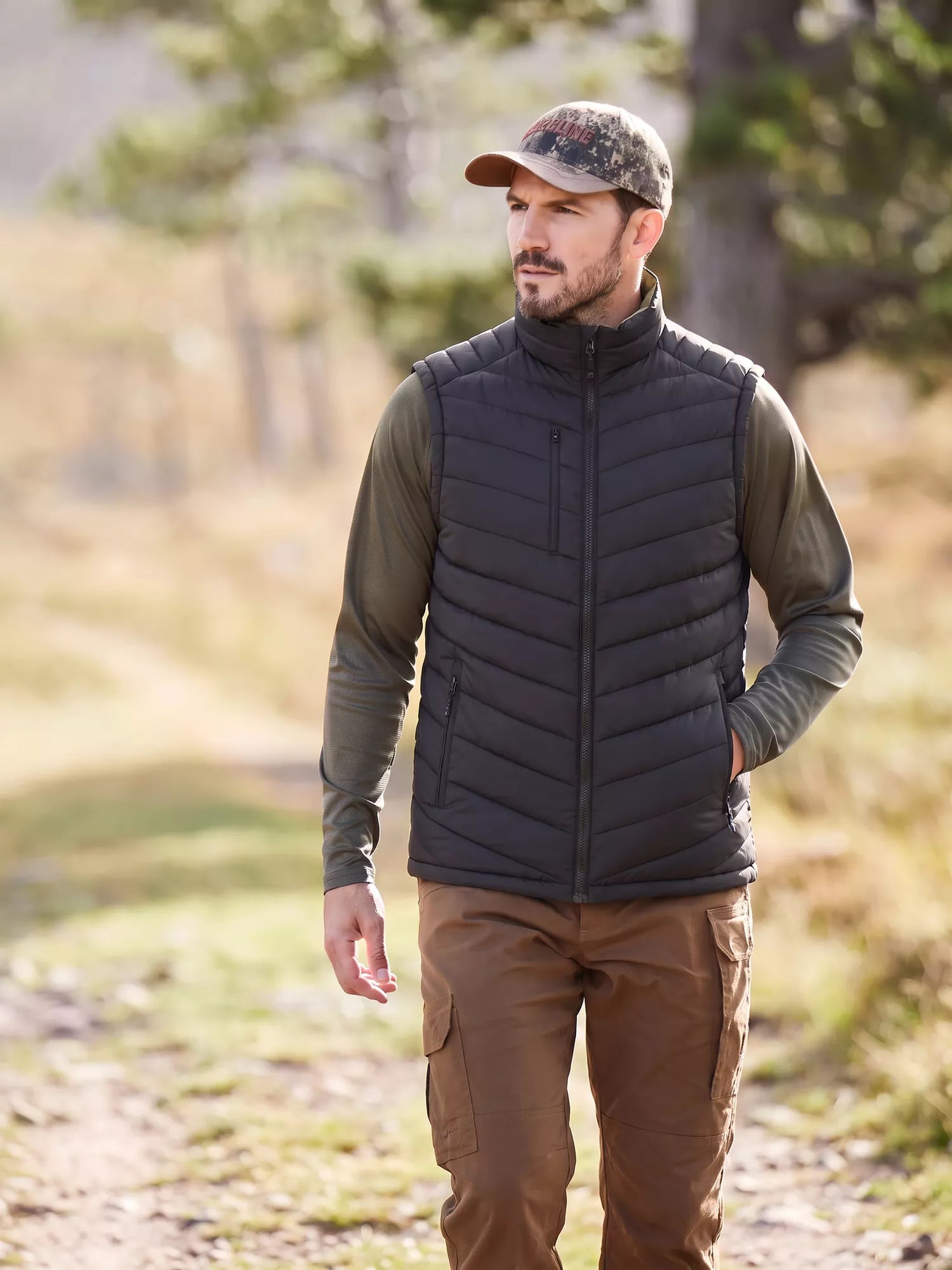 Parka Sin Manga Reversible Thinsulate Hombre Negro/Verde Z-2000 Absolute Zero