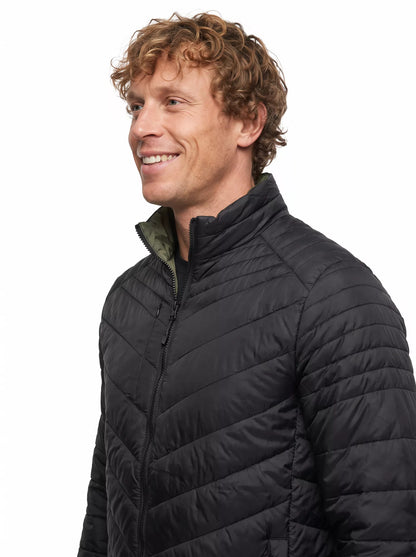 Parka Reversible Hombre Thinsulate™ Z-3000 – Negro/Verde para Trabajo y Outdoor Chile