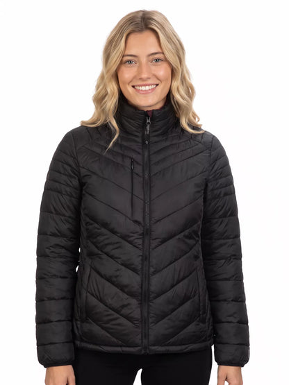 Parka Reversible Mujer Absolute Zero Z-3100 – Thinsulate™ + Nylon Reciclado, Dos Looks en Una Prenda | Negro y Malva