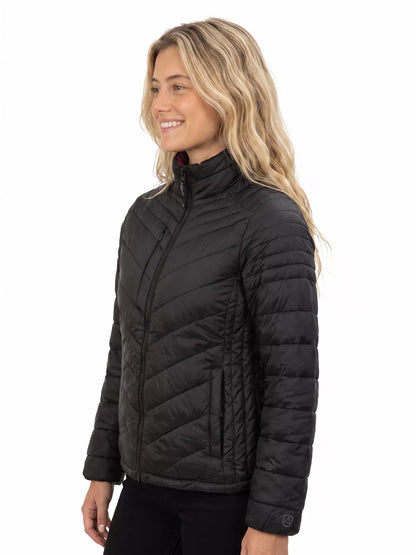 Parka Reversible Mujer Absolute Zero Z-3100 – Thinsulate™ + Nylon Reciclado, Dos Looks en Una Prenda | Negro y Malva