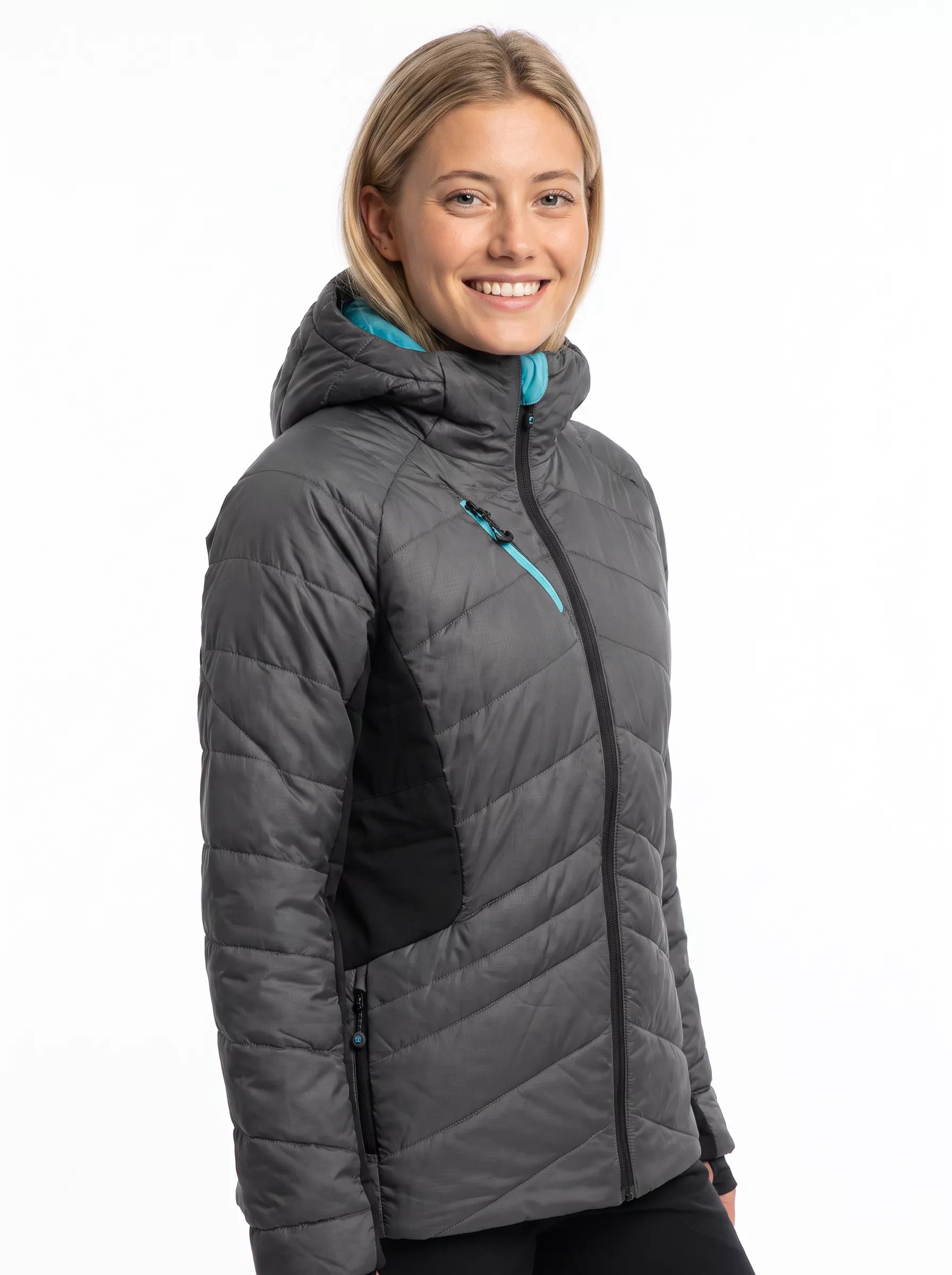 Parka Térmica Mujer Absolute Zero Thinsulate Gris/Negro Z-9100