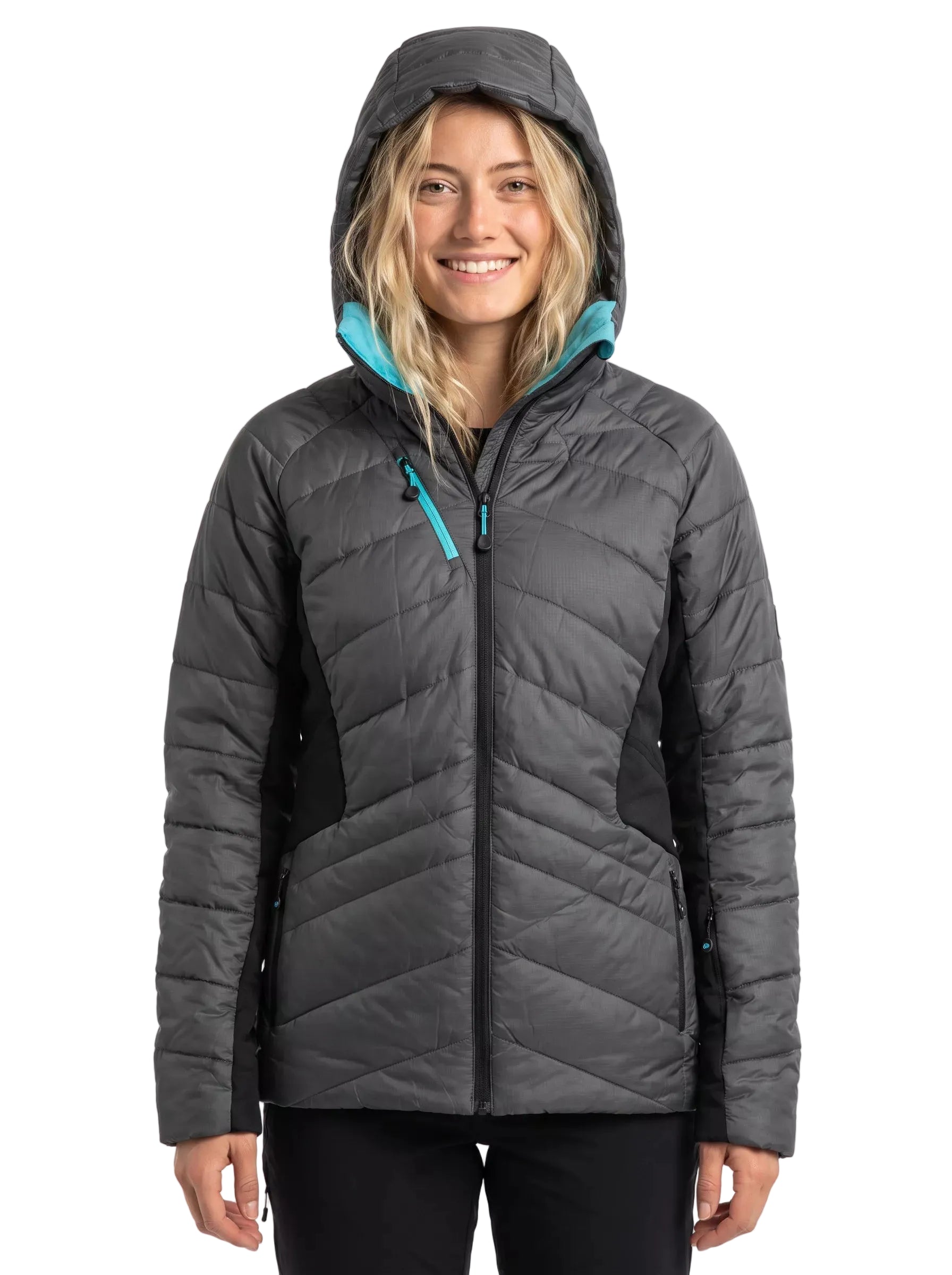 Parka Térmica Mujer Absolute Zero Thinsulate Gris/Negro Z-9100
