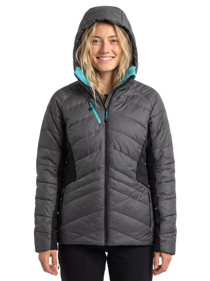 Parka Térmica Mujer Absolute Zero Thinsulate Gris/Negro Z-9100