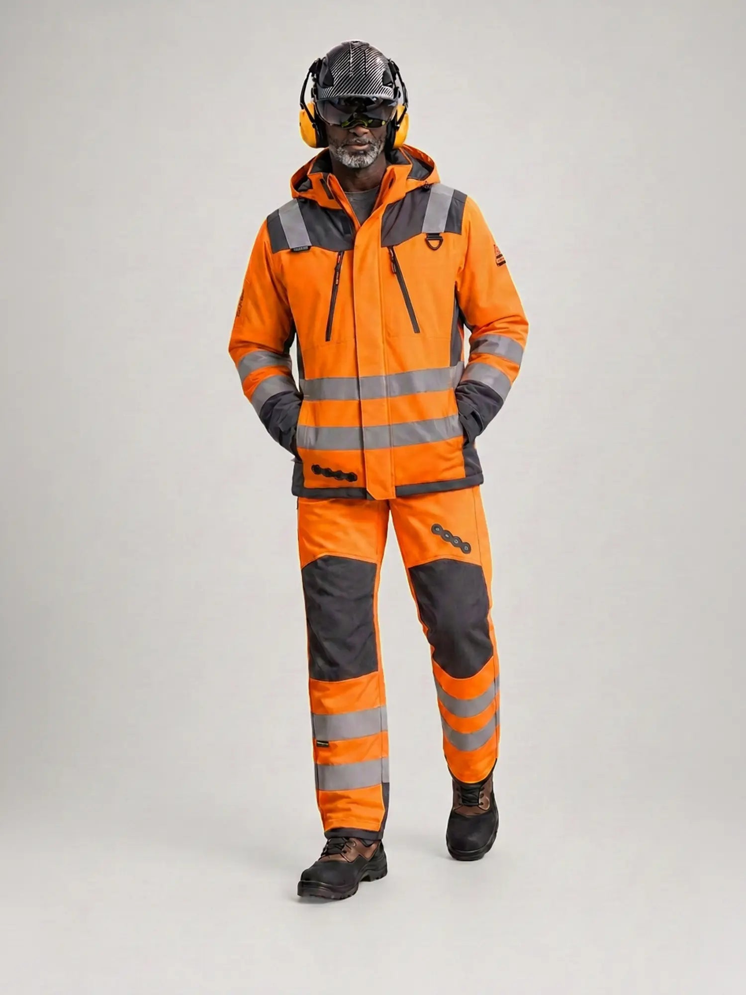 Parka Peregrin Orbital Hombre High Vis Naranjo y Amarillo – Impermeable Térmica EN 343 Clase 3:2