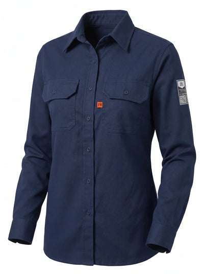Blusa Ignífuga Antiestática Korvo KFR600 – Certificada NFPA 2112, NFPA 70E y ASTM F1506 con Fibra de Carbono y Protección UV 40+ - Anditek
