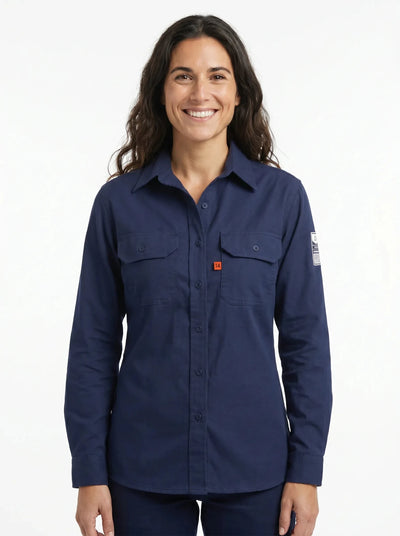 Blusa Ignífuga Antiestática Korvo KFR600 – Certificada NFPA 2112, NFPA 70E y ASTM F1506 con Fibra de Carbono y Protección UV 40+ - Anditek