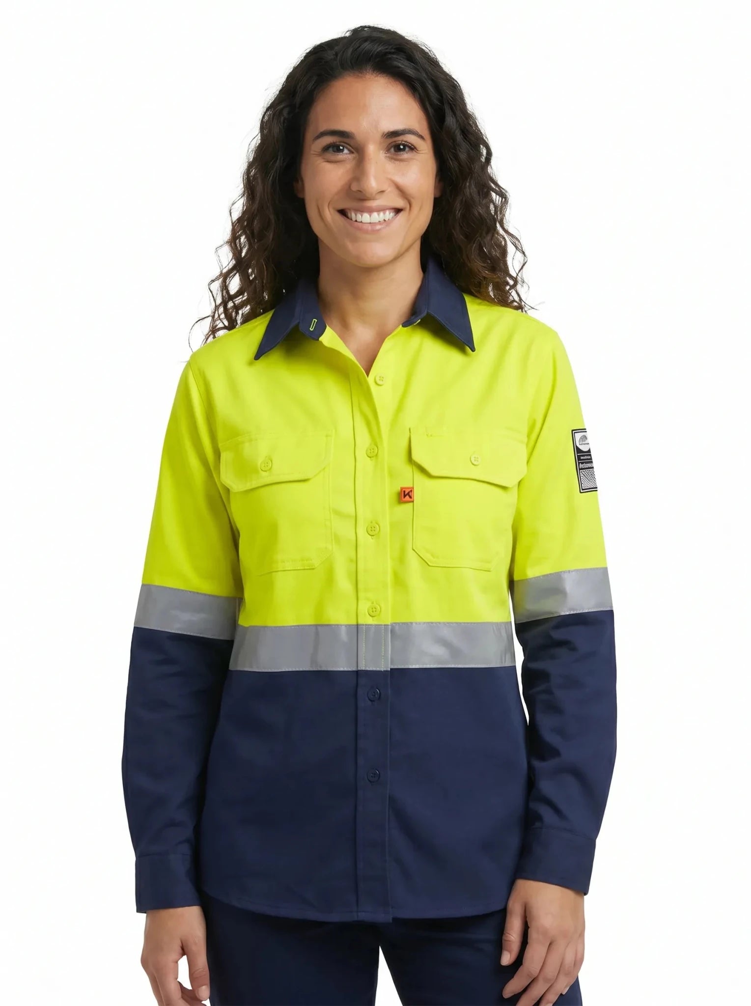 Blusa Ignífuga Antiestática Korvo KFR600 – Certificada NFPA 2112, NFPA 70E y ASTM F1506 con Fibra de Carbono y Protección UV 40+ - Anditek
