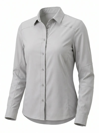 Blusa Técnica Antiácida Mujer OXWEAR Carajás – Tela Elastizada Antidesgarro, UPF 50+ y Corte Slim Fit para Terreno y Oficina - Anditek