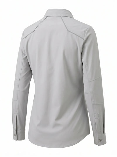 Blusa Técnica Antiácida Mujer OXWEAR Carajás – Tela Elastizada Antidesgarro, UPF 50+ y Corte Slim Fit para Terreno y Oficina - Anditek