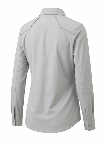 Blusa Técnica Antiácida Mujer OXWEAR Carajás – Tela Elastizada Antidesgarro, UPF 50+ y Corte Slim Fit para Terreno y Oficina - Anditek