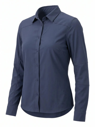 Blusa Técnica Antiácida Mujer OXWEAR Carajás – Tela Elastizada Antidesgarro, UPF 50+ y Corte Slim Fit para Terreno y Oficina - Anditek