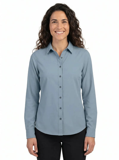 Blusa Técnica Antiácida Mujer OXWEAR Carajás – Tela Elastizada Antidesgarro, UPF 50+ y Corte Slim Fit para Terreno y Oficina - Anditek