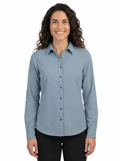 Blusa Técnica Antiácida Mujer OXWEAR Carajás – Tela Elastizada Antidesgarro, UPF 50+ y Corte Slim Fit para Terreno y Oficina - Anditek