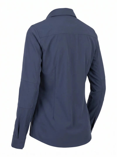 Blusa Técnica Antiácida Mujer OXWEAR Carajás – Tela Elastizada Antidesgarro, UPF 50+ y Corte Slim Fit para Terreno y Oficina - Anditek
