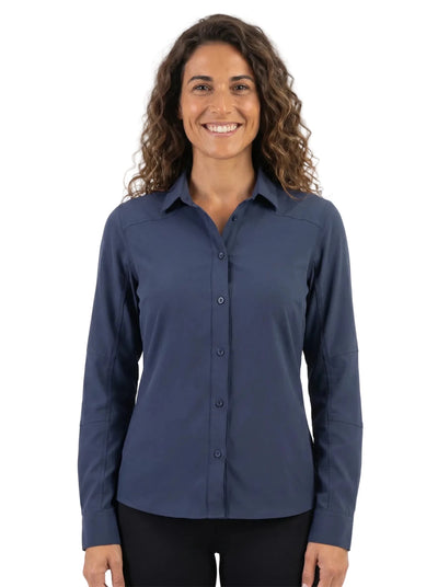 Blusa Técnica Antiácida Mujer OXWEAR Carajás – Tela Elastizada Antidesgarro, UPF 50+ y Corte Slim Fit para Terreno y Oficina - Anditek