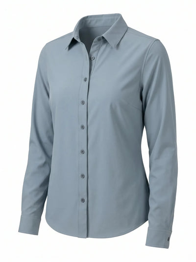 Blusa Técnica Antiácida Mujer OXWEAR Carajás – Tela Elastizada Antidesgarro, UPF 50+ y Corte Slim Fit para Terreno y Oficina - Anditek