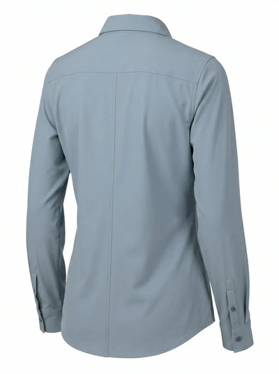 Blusa Técnica Antiácida Mujer OXWEAR Carajás – Tela Elastizada Antidesgarro, UPF 50+ y Corte Slim Fit para Terreno y Oficina - Anditek